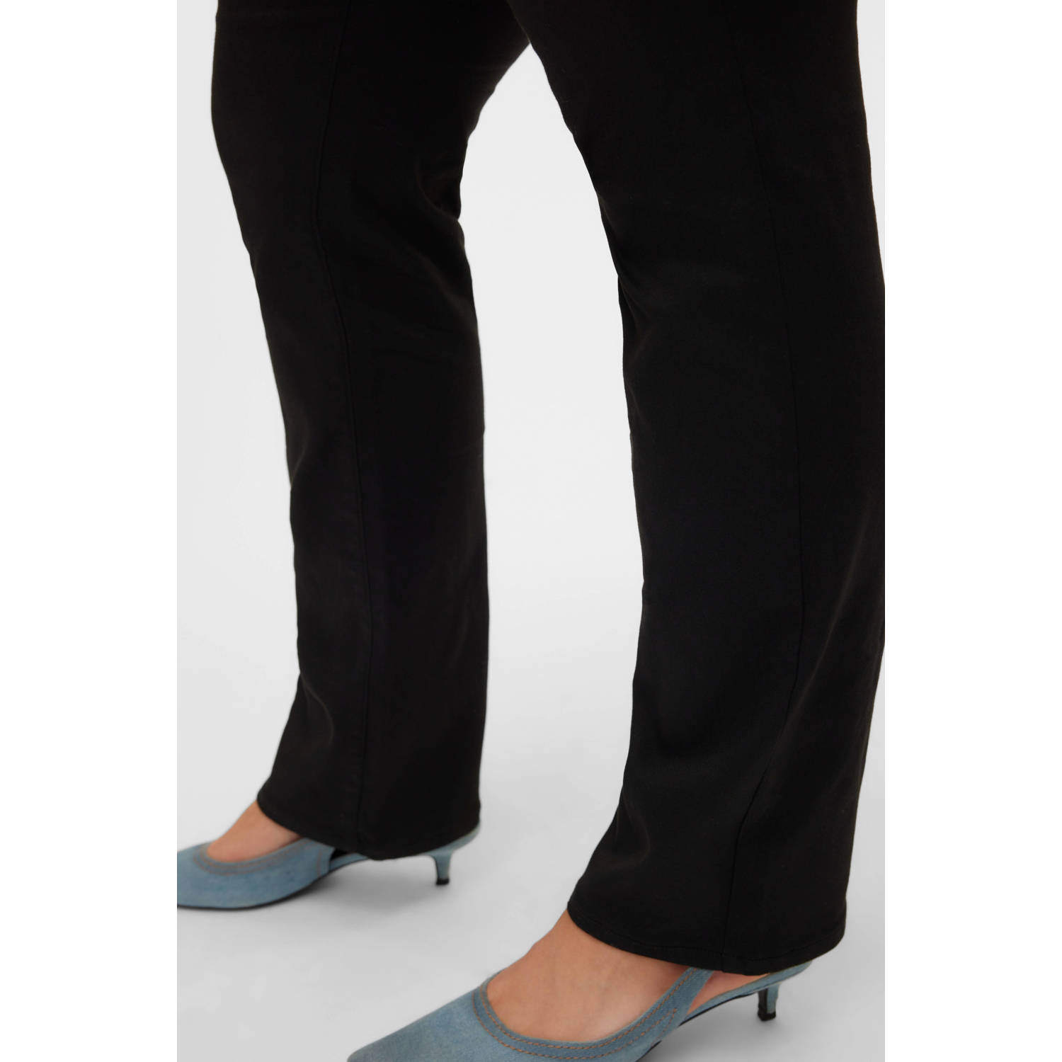 VERO MODA CURVE straight leg jeans zwart