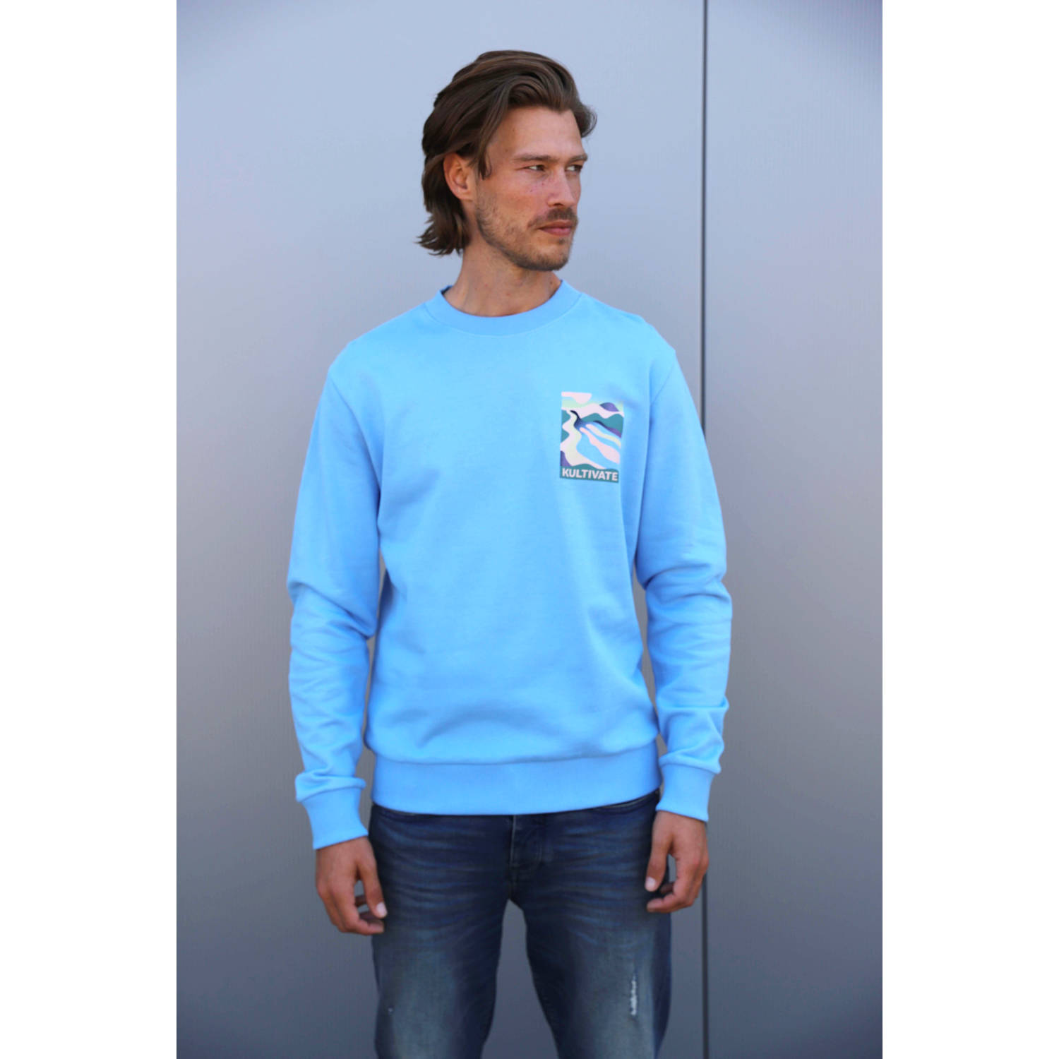 Kultivate sweater blauw
