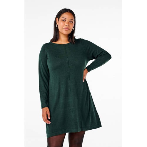 Zizzi jurk MSHAPE donkergroen afbeelding