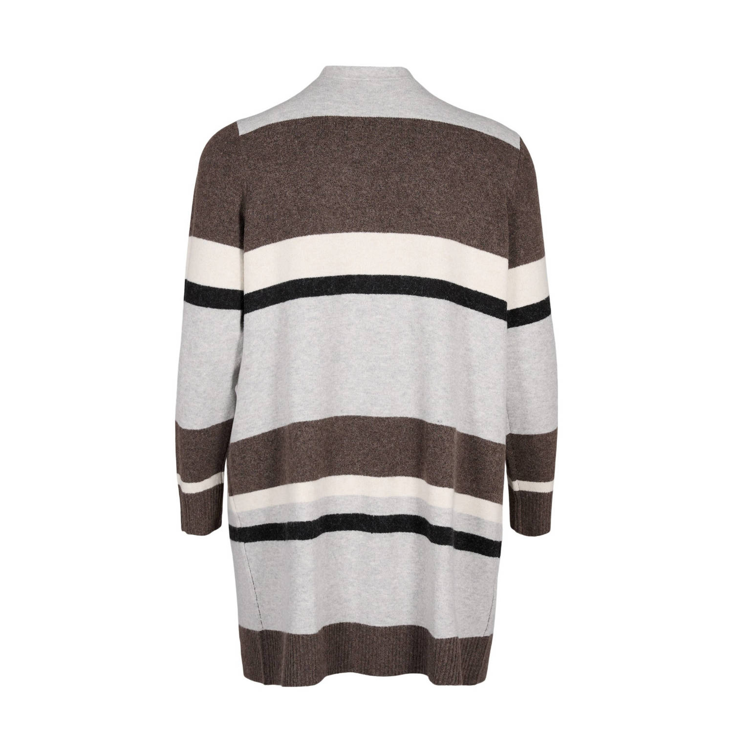 Zizzi gestreept vest CASUNNY bruin