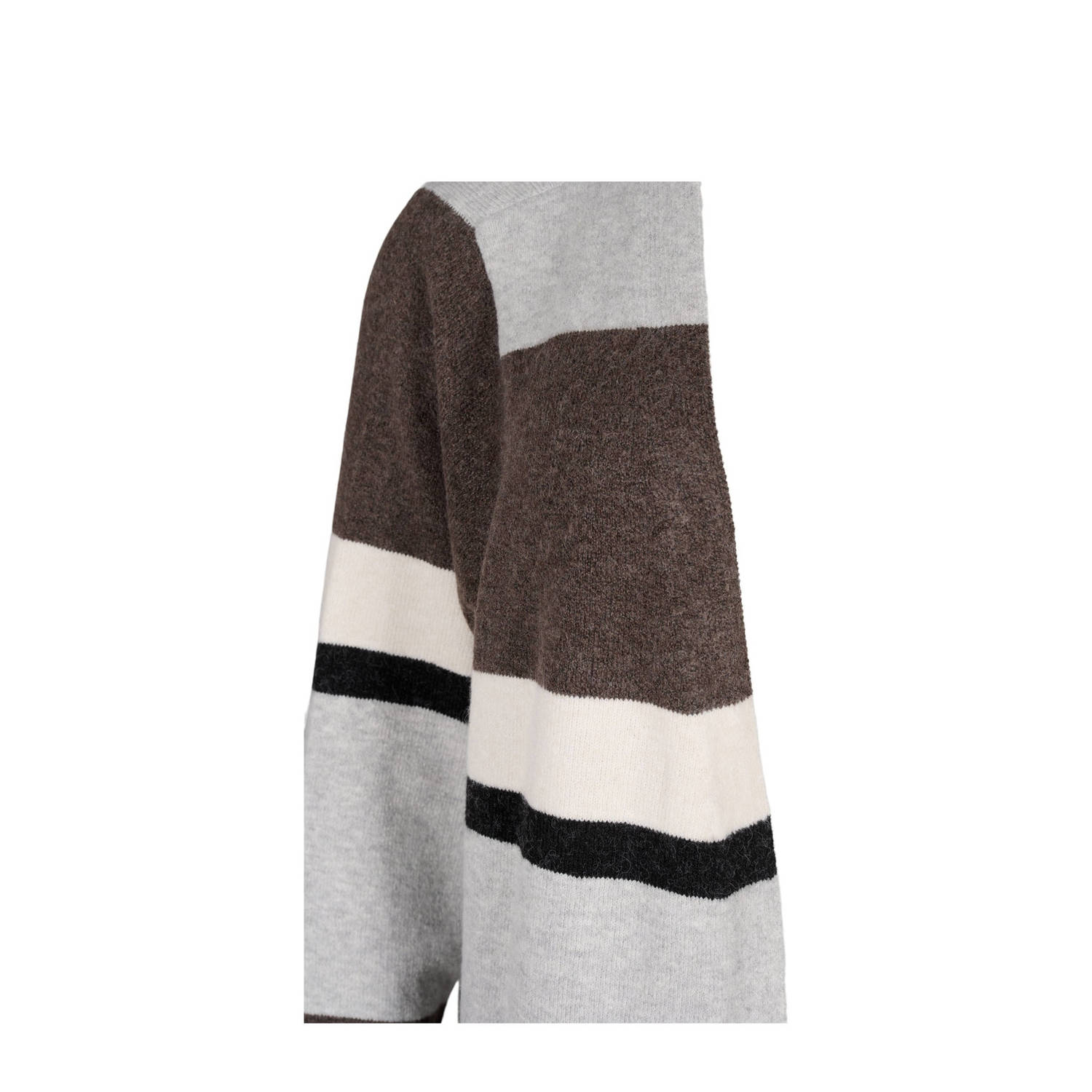 Zizzi gestreept vest CASUNNY bruin