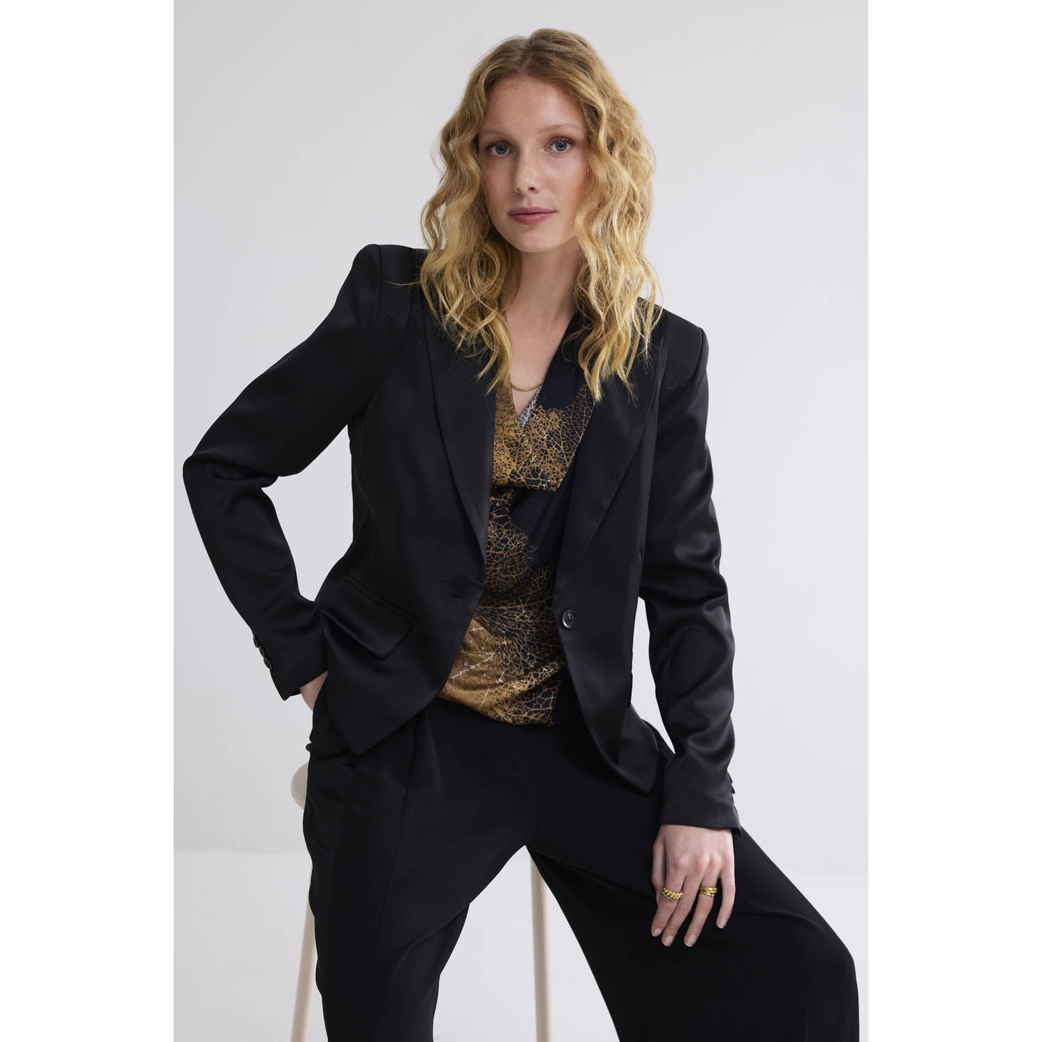 Summum Woman Crepe Viscose Blend Blazer Black Dames