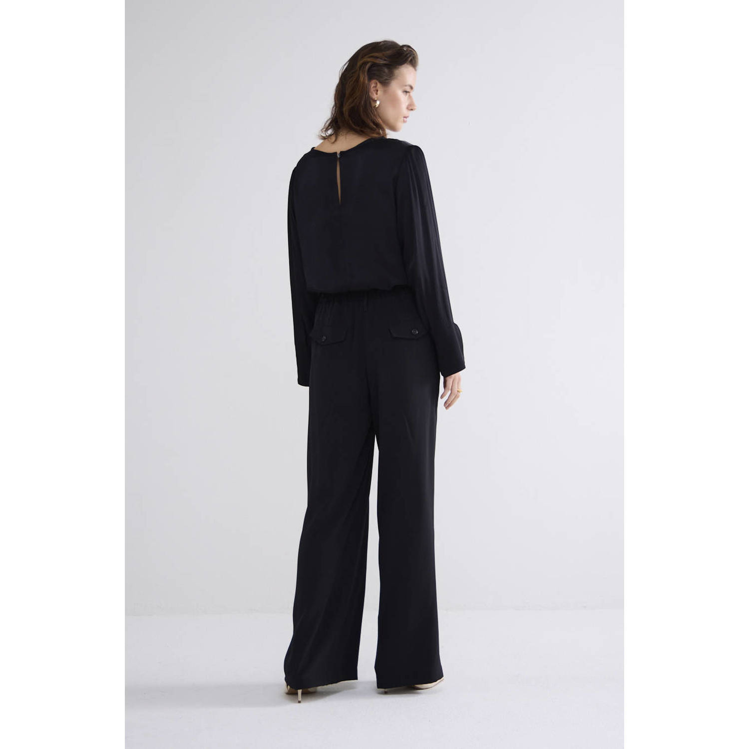 Summum wide leg pantalon zwart