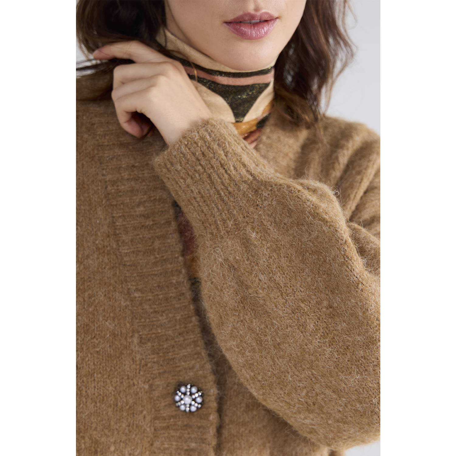 Summum gemêleerd vest camel