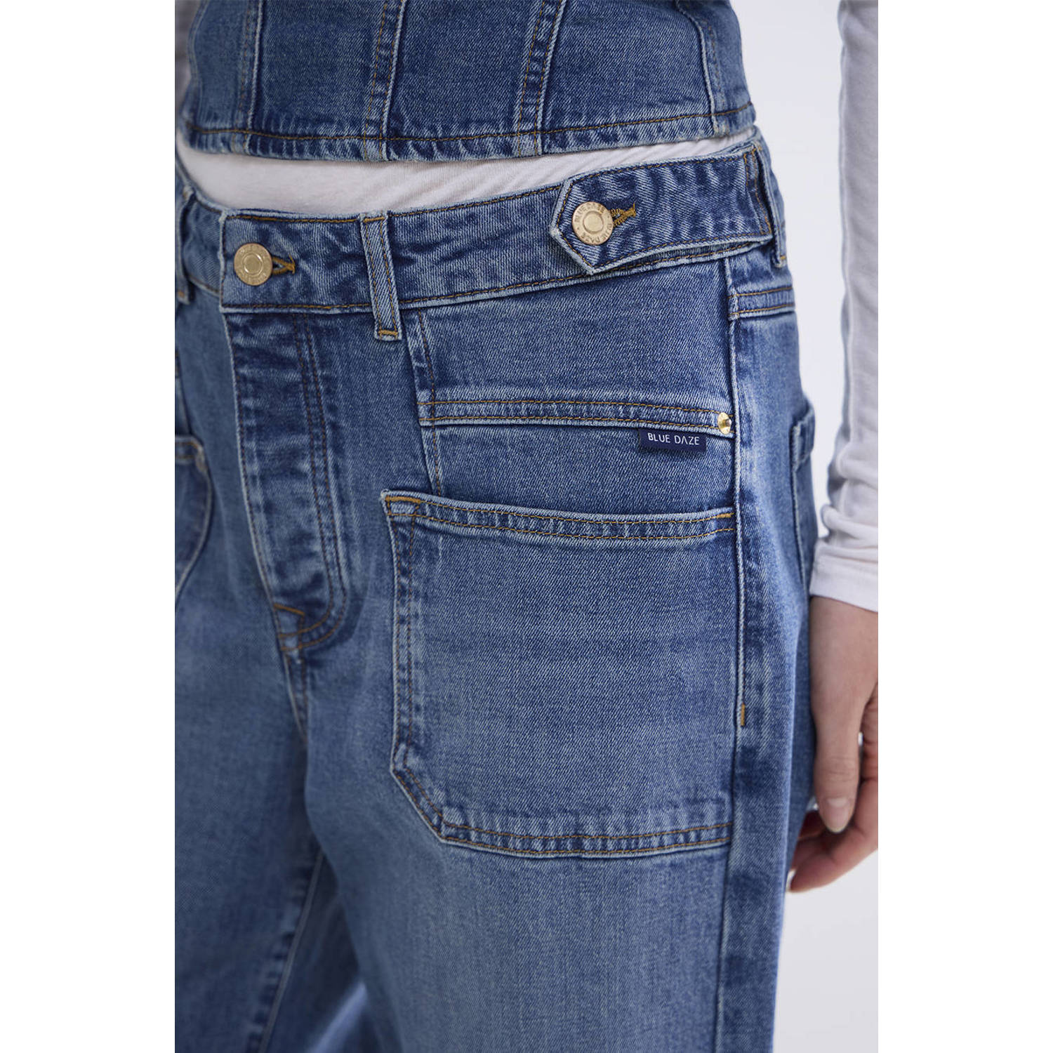 Summum wide leg jeans medium blue denim