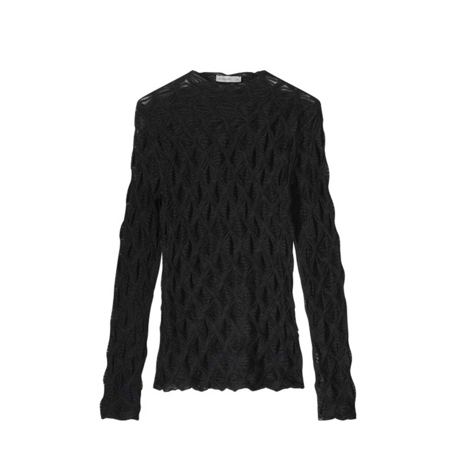 Summum Woman Spider Mesh Lange Mouw Top Black Dames