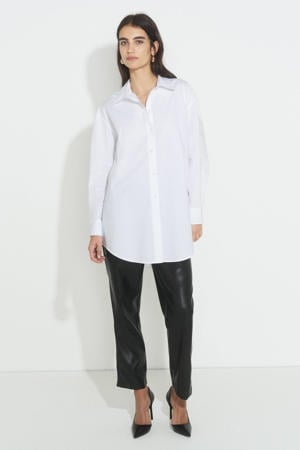 oversized poplin blouse wit