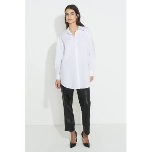 Ruby oversized poplin blouse wit afbeelding