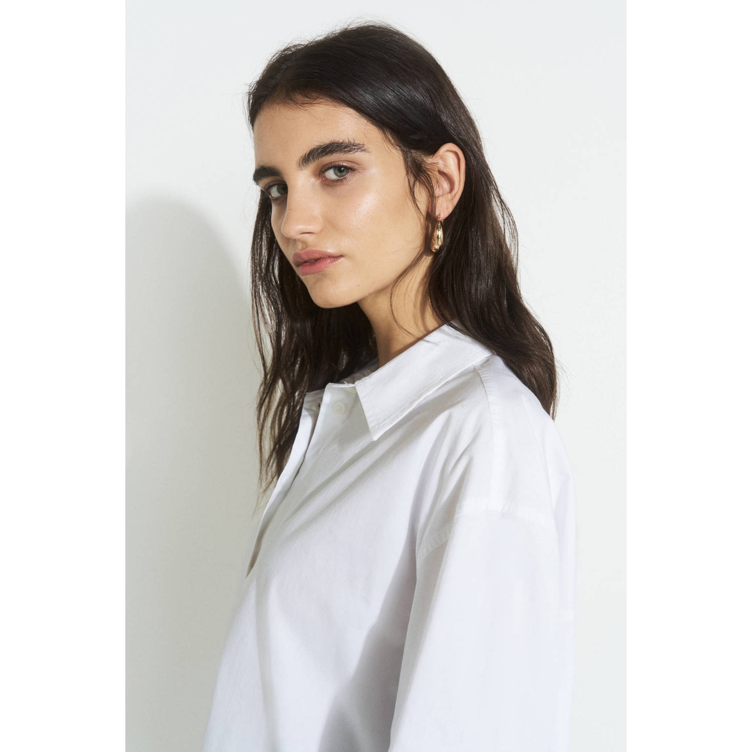 Ruby oversized poplin blouse wit