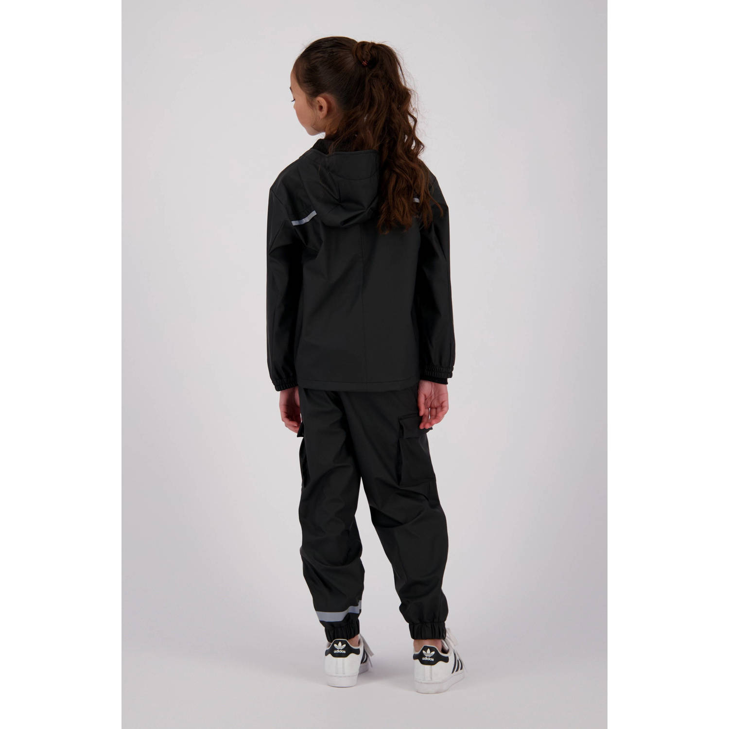 Vingino kids regenjas Thyfoon zwart