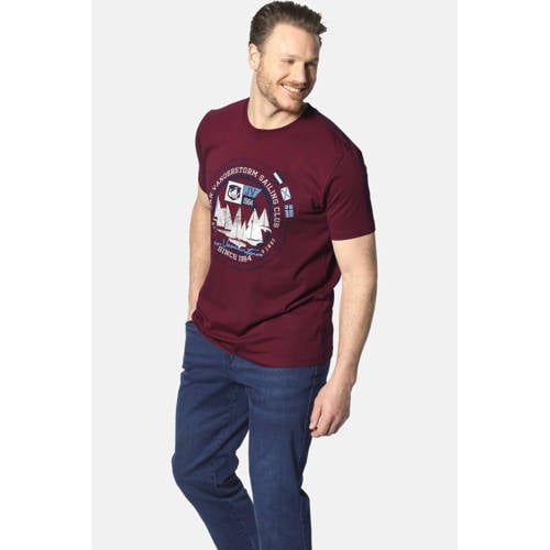 Jan Vanderstorm TERNO loose T-shirt Plus Size donkerrood afbeelding