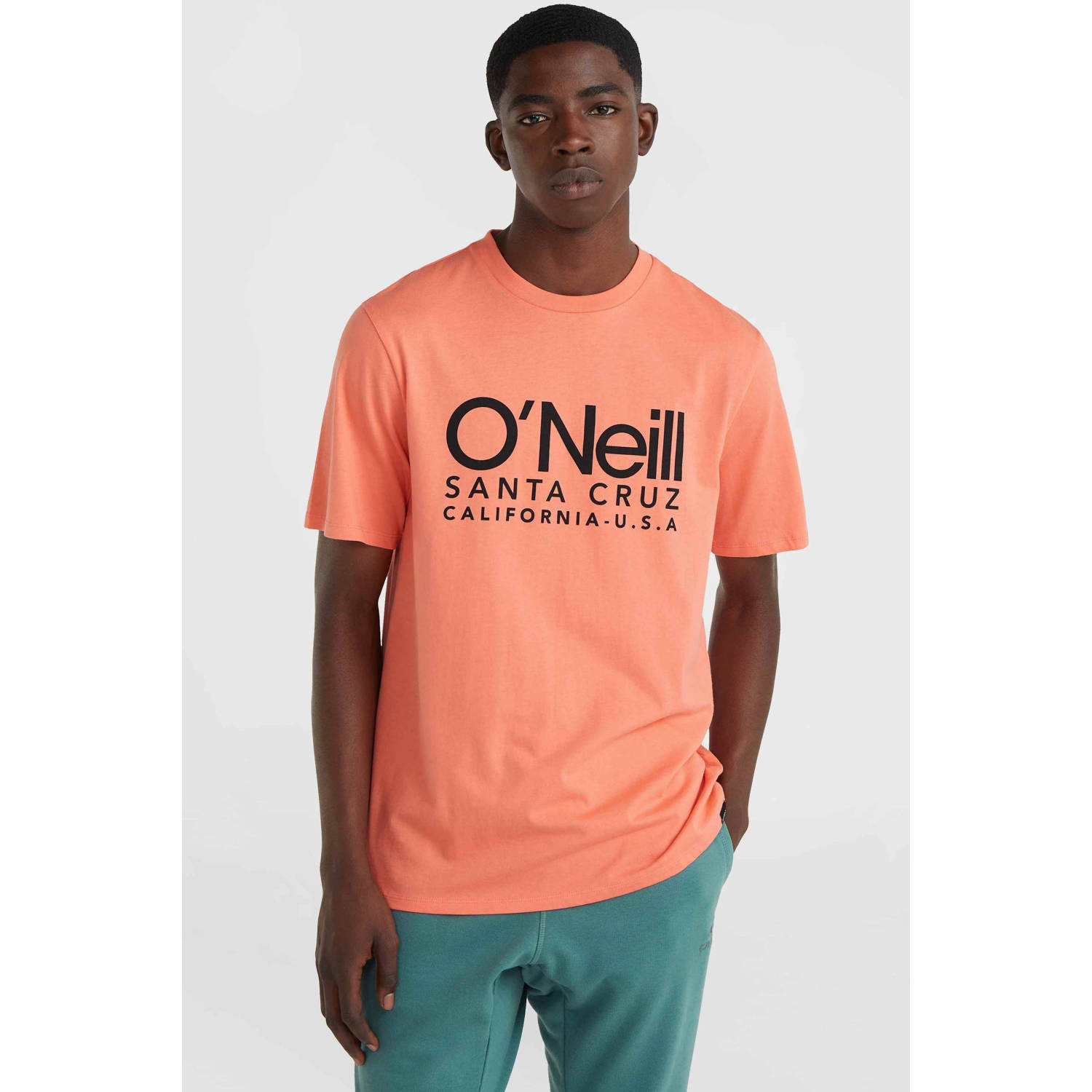 O'Neill regular fit T-shirt met printopdruk oranje