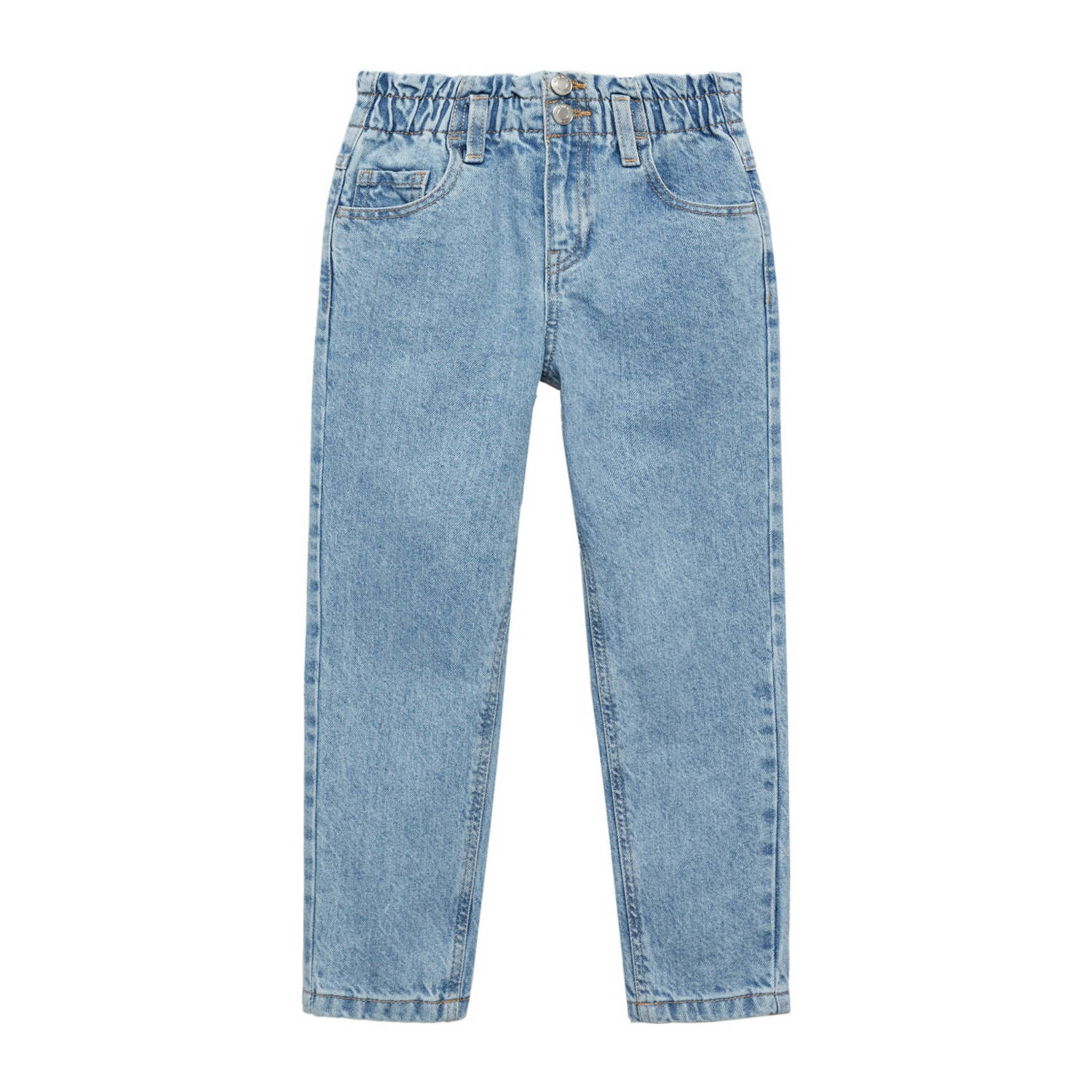 Mango Kids regular fit broek lichtblauw
