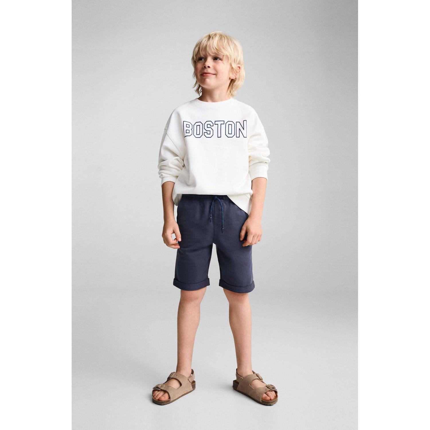 Mango Kids casual short donkerblauw