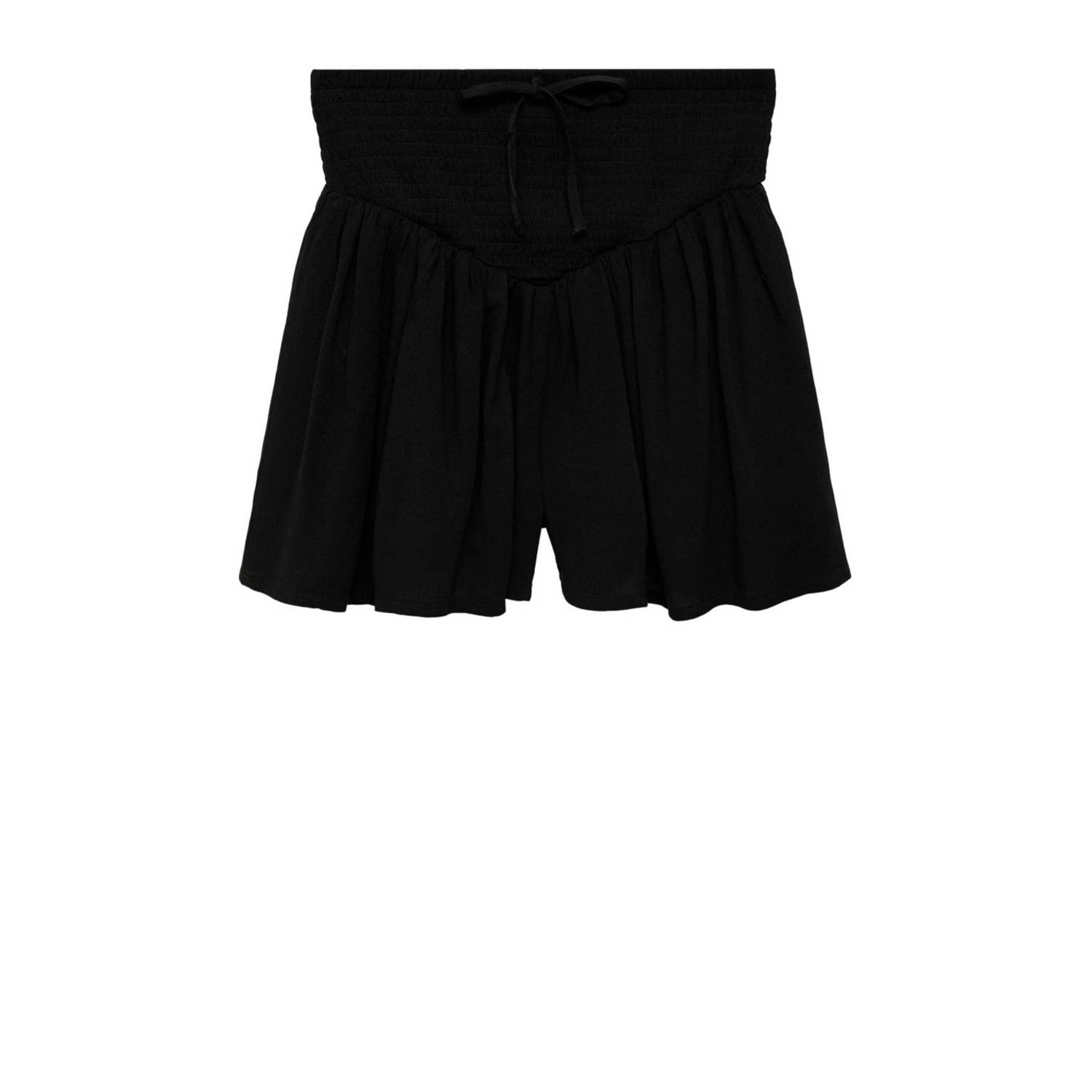 MANGO TEENS casual short zwart Korte broek Meisjes Viscose Effen 152(XXS)