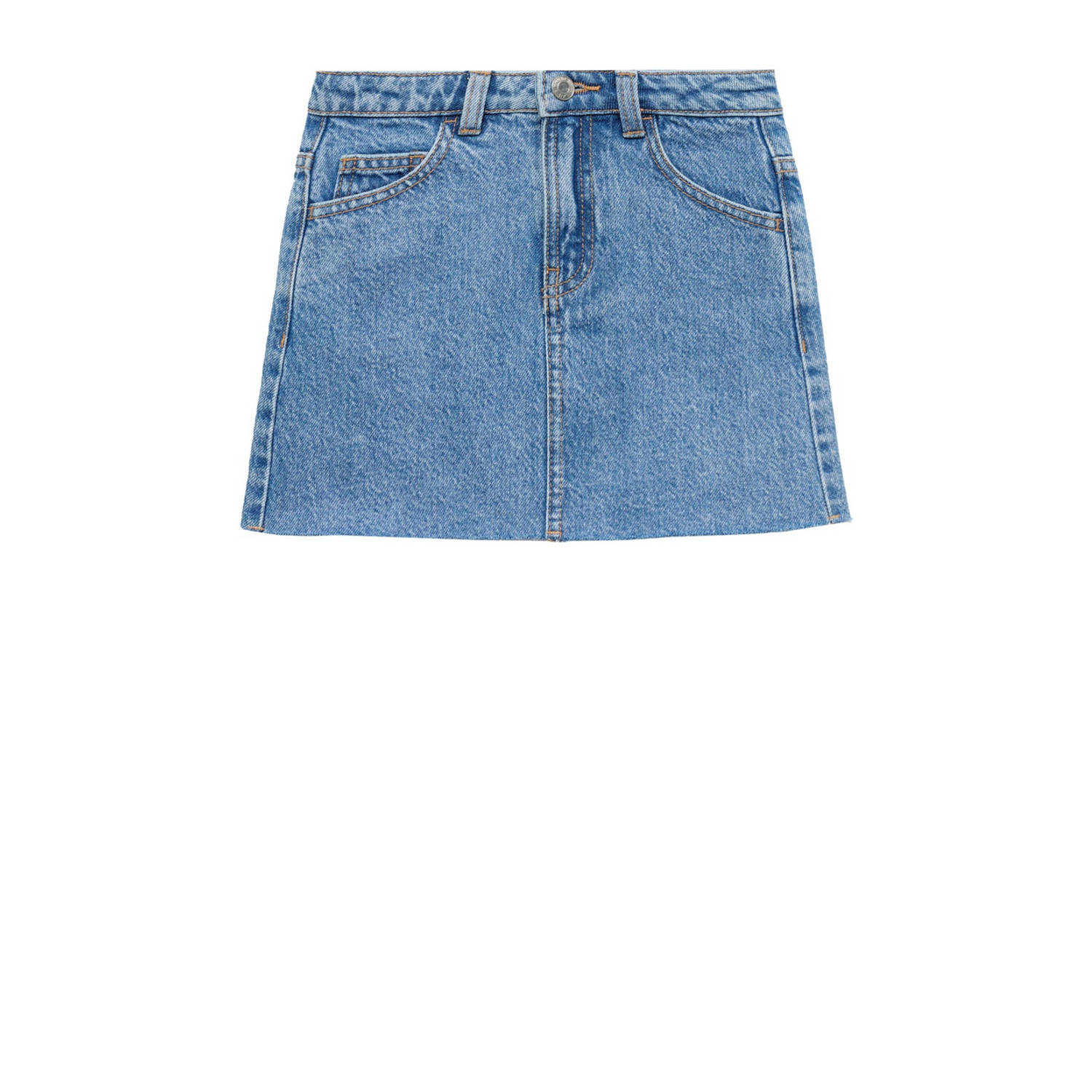 Mango Kids spijkerrok changeant blauw Meisjes Denim Effen 116