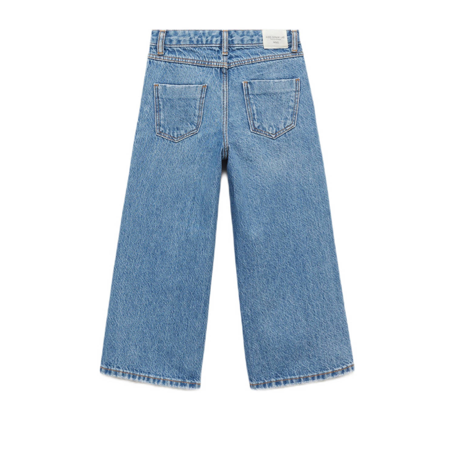 Mango Kids high waist wide leg jeans lichtblauw