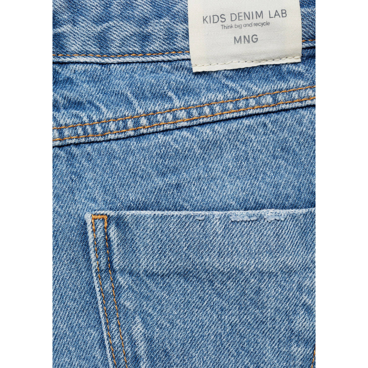 Mango Kids high waist wide leg jeans lichtblauw