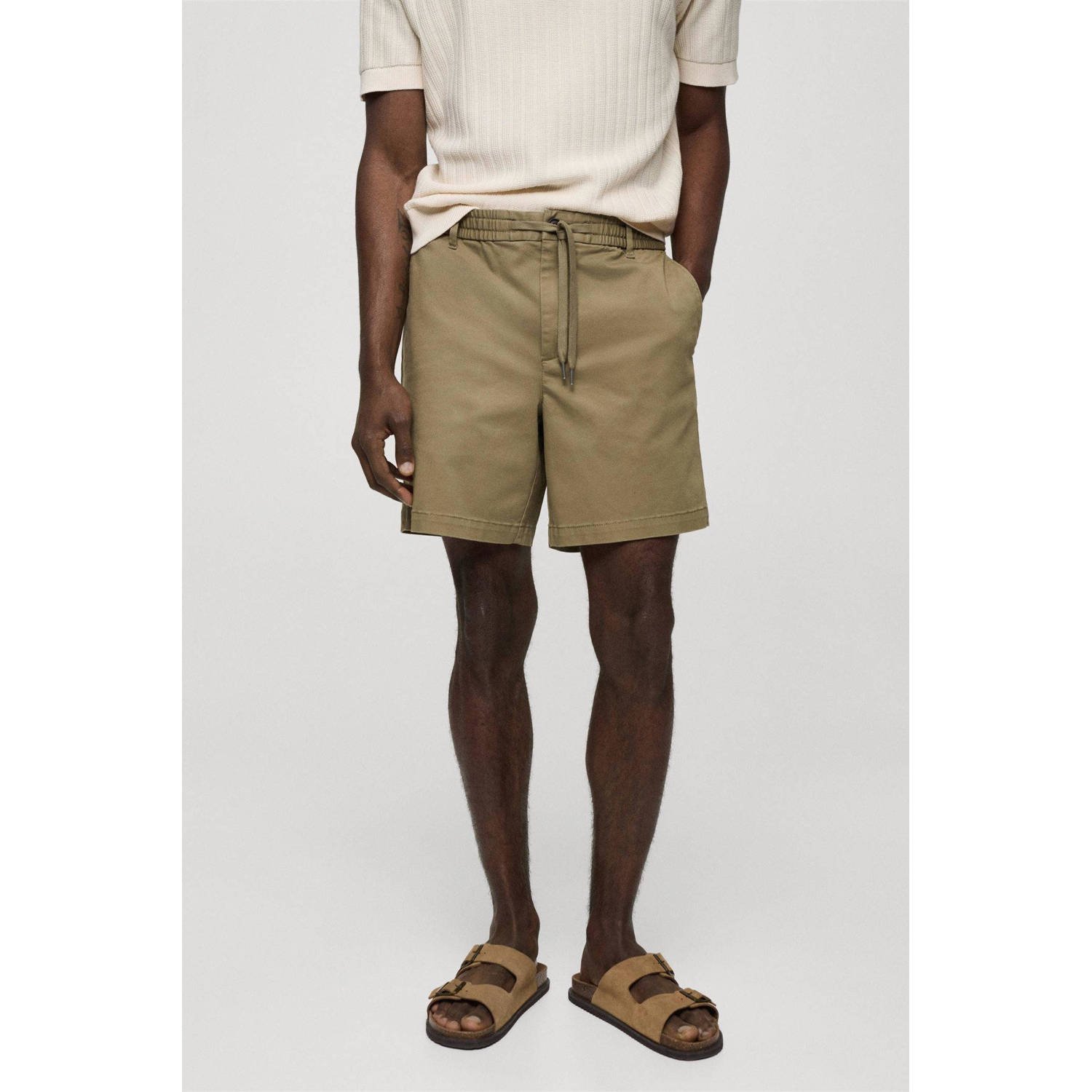 Mango Man regular fit short kaki