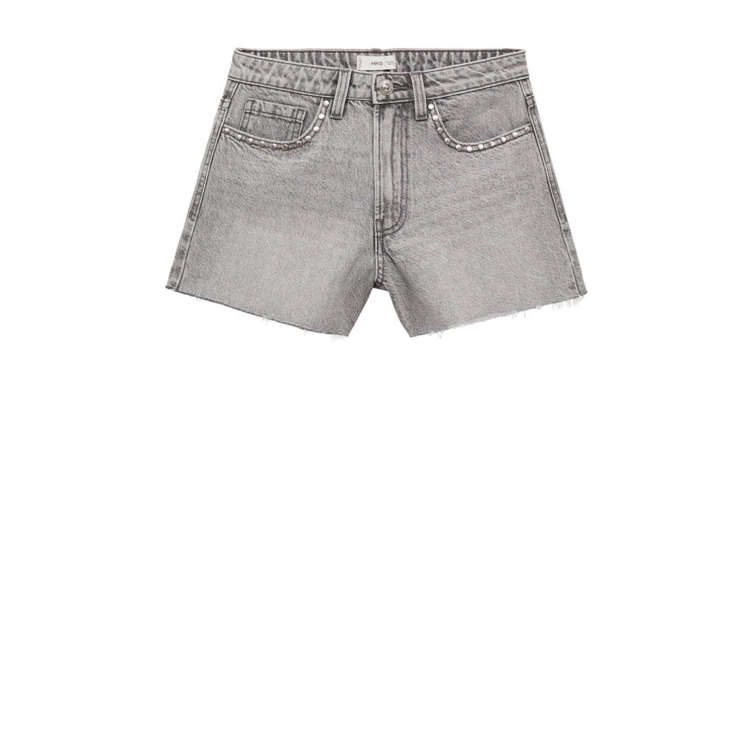 MANGO TEENS denim short grey denim Korte broek Grijs Effen 152(XXS)