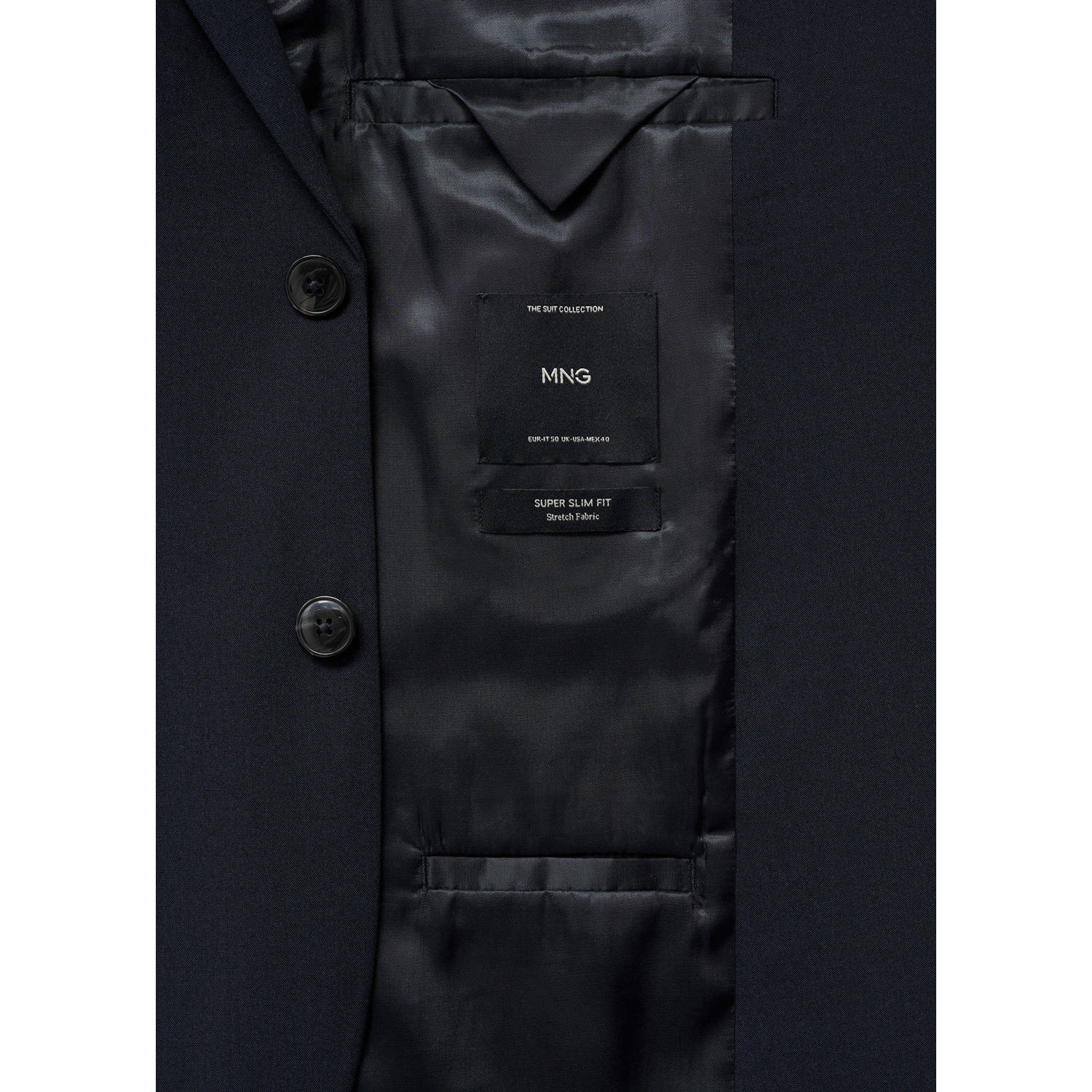 Mango Man super slim fit colbert marineblauw