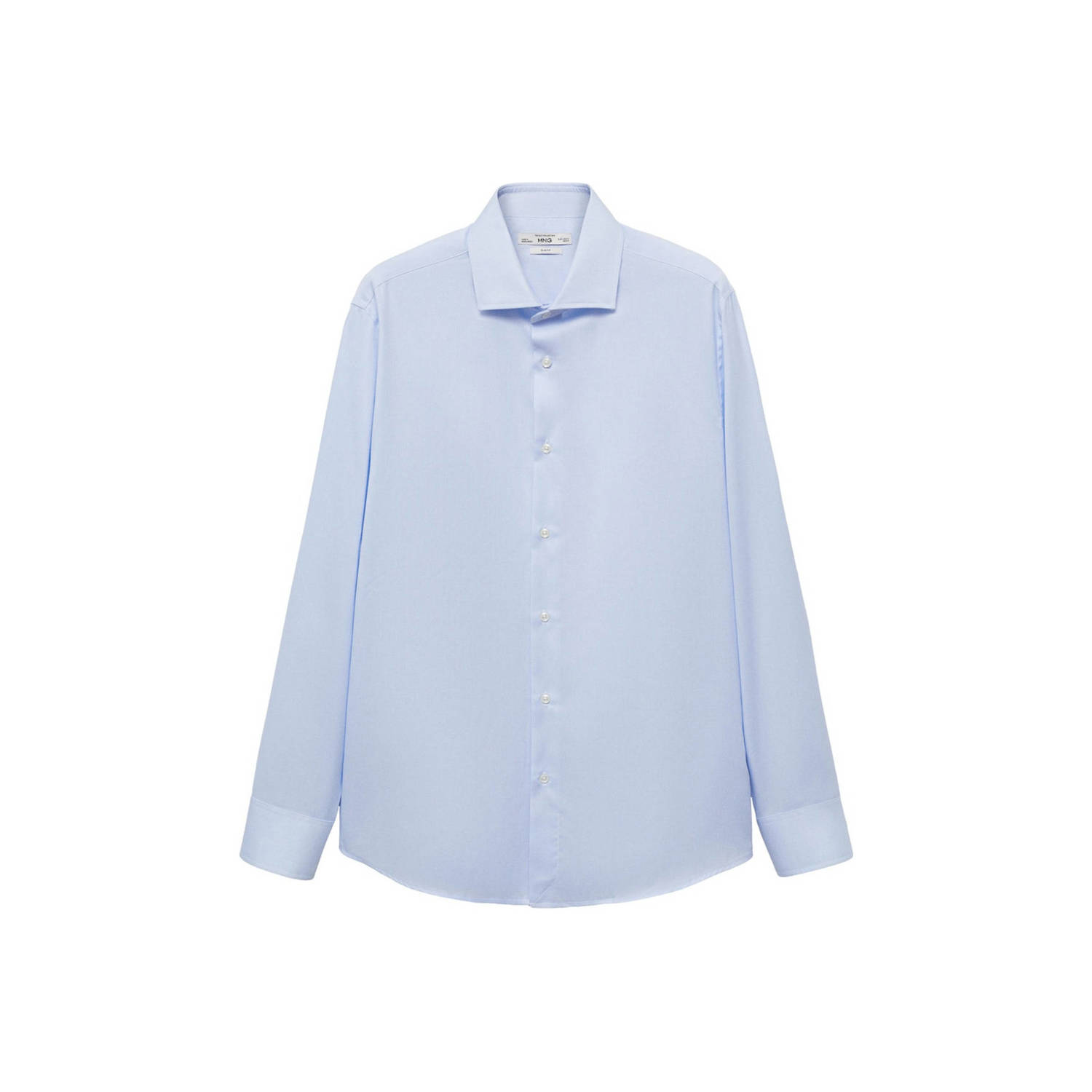 Mango Man slim fit overhemd lichtblauw