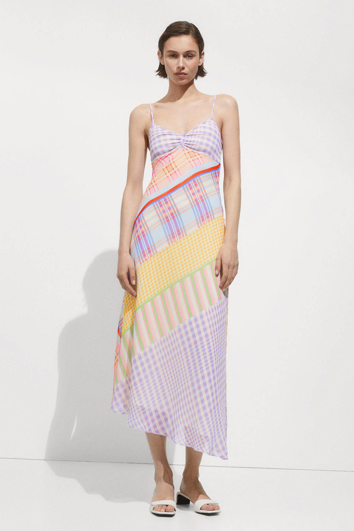 Top Mango Open Rug Mango jurk met all over print met open rug multi | wehkamp