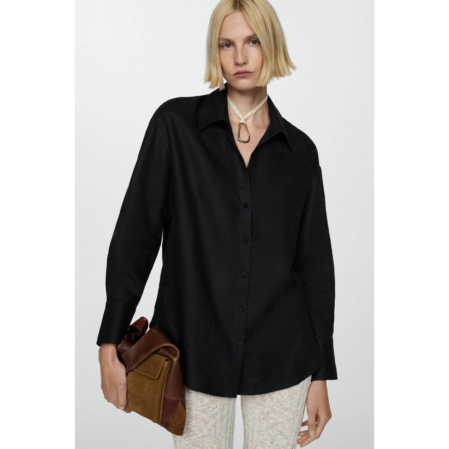 Mango blouse zwart