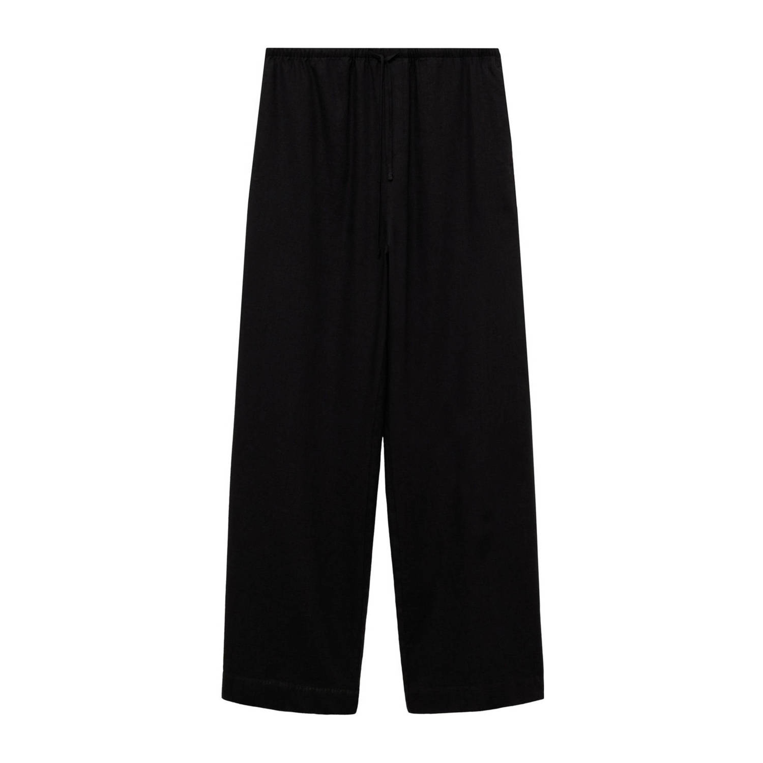 Mango wide leg pantalon zwart