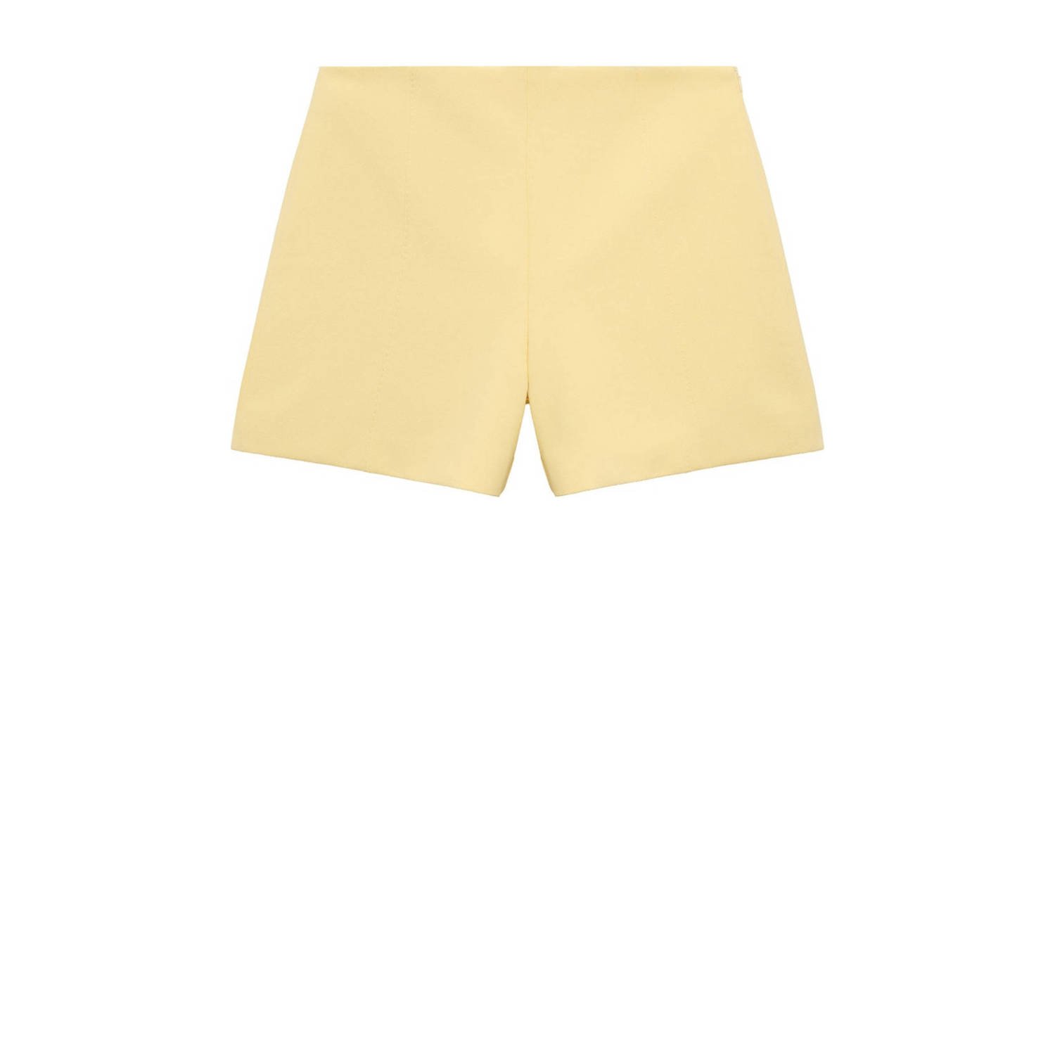 Mango regular fit short lichtgeel