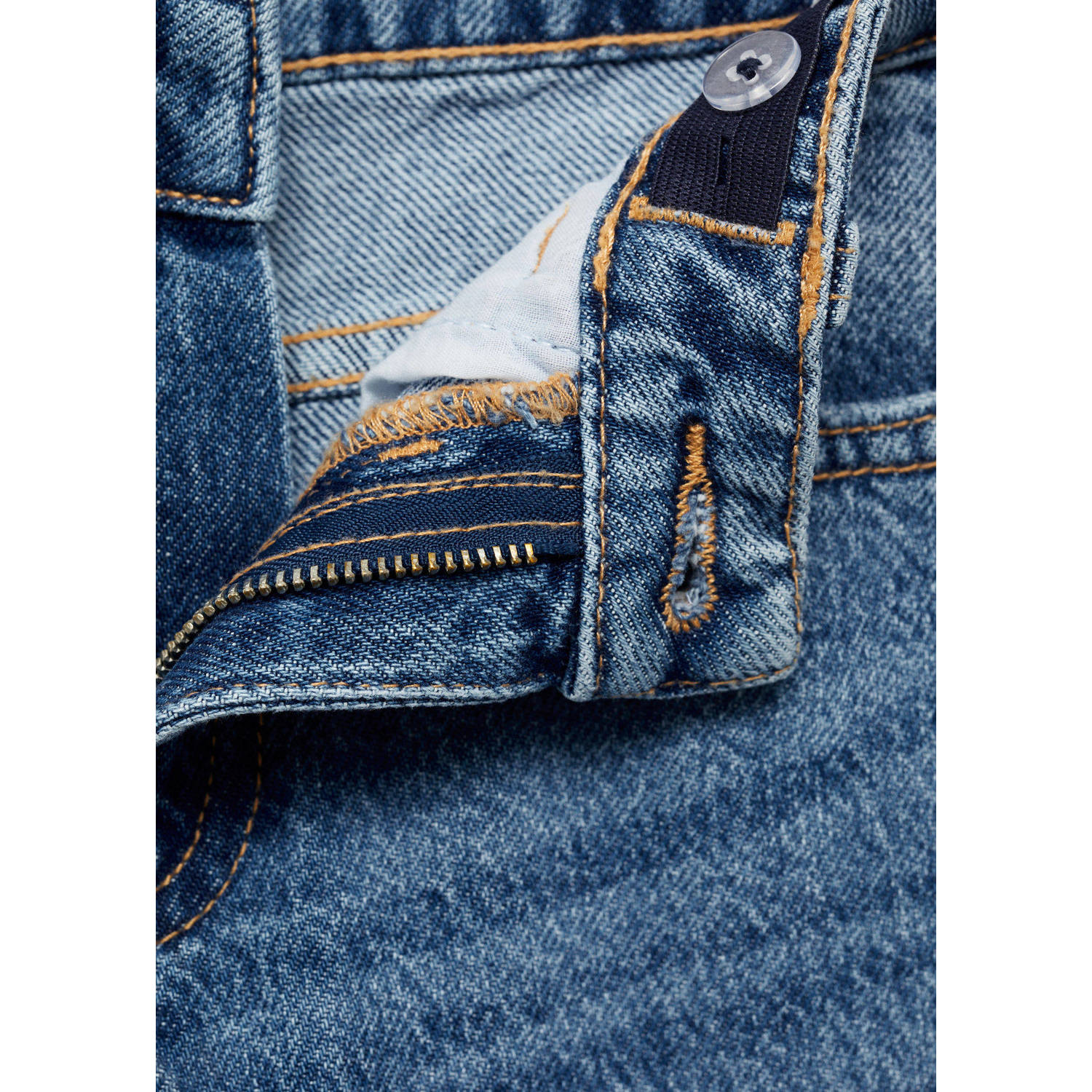 Mango Kids wide leg jeans medium blue denim