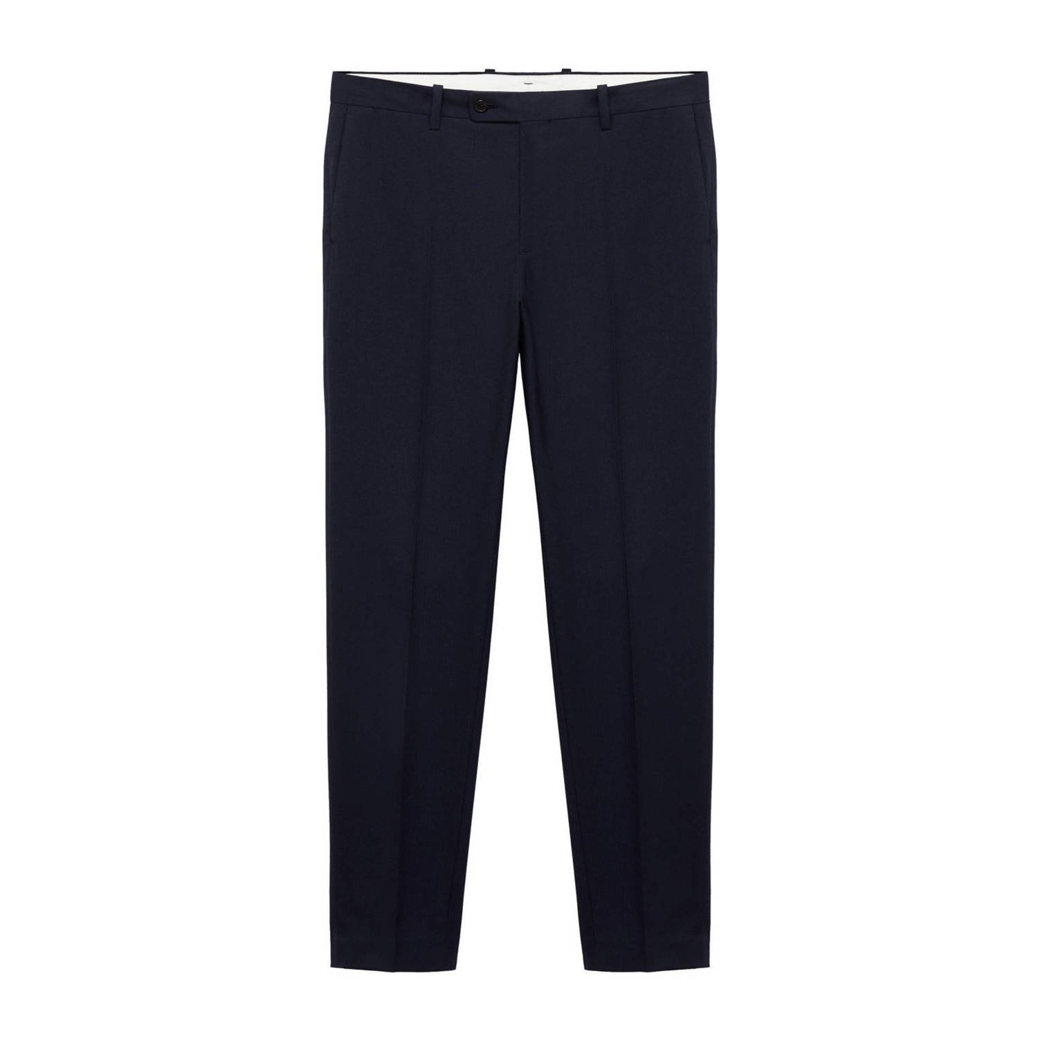 Mango Man slim fit pantalon donkerblauw