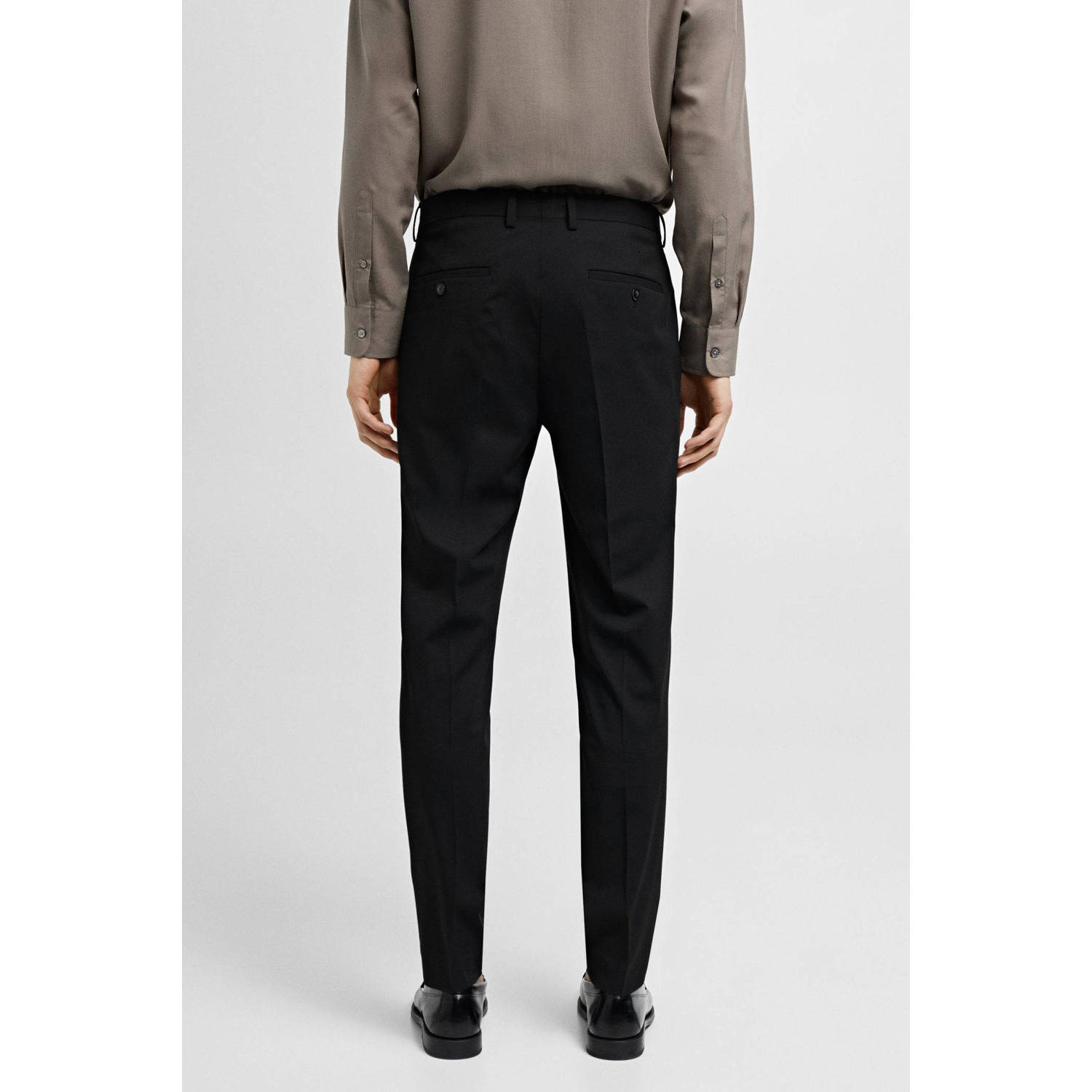 Mango Man slim fit pantalon zwart