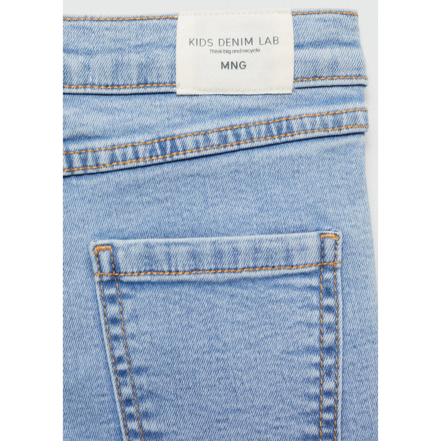 Mango Kids broek light blue denim
