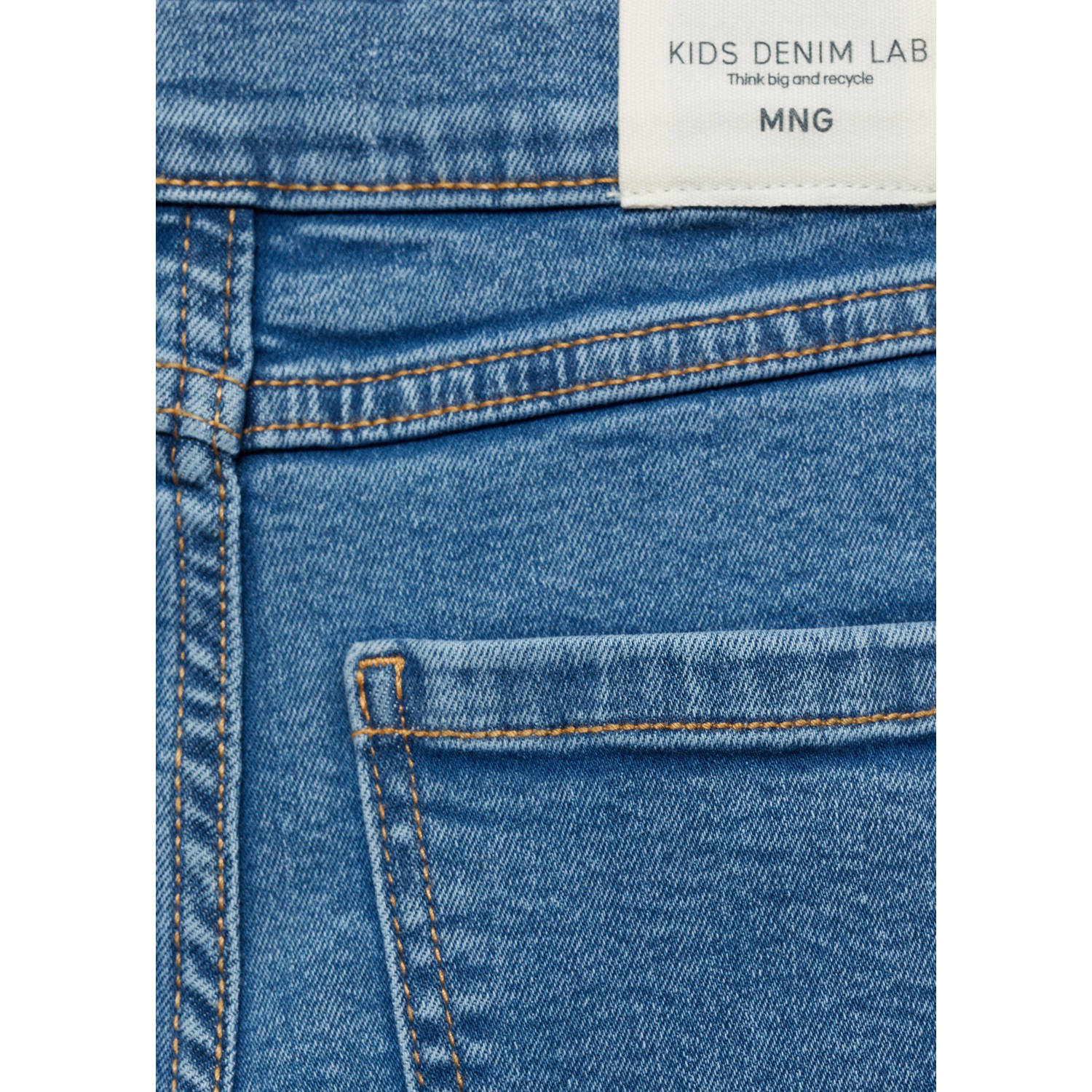 Mango Kids broek medium blue denim