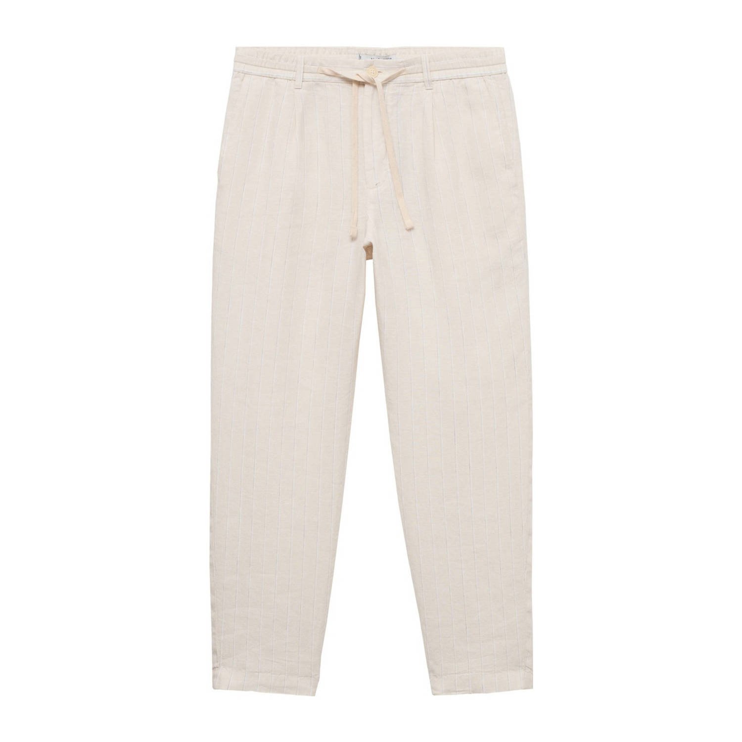 Mango Man relaxed broek met krijtstreep ecru