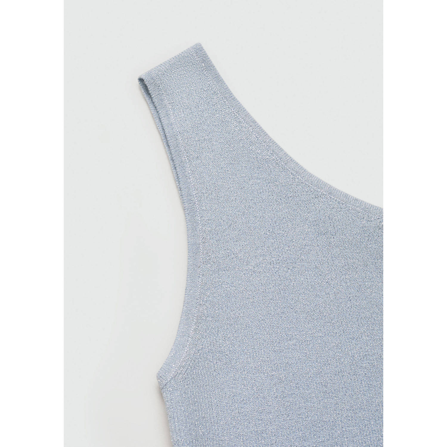 MANGO TEEN one shoulder top pastelblauw