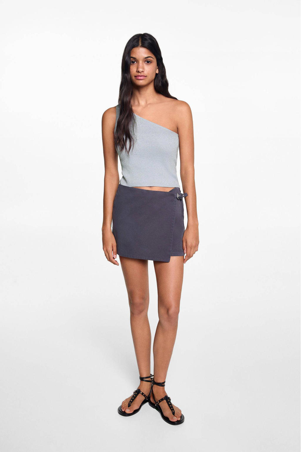 DANNI ONE SHOULDER VISCOSE NYLON TOP main image 0