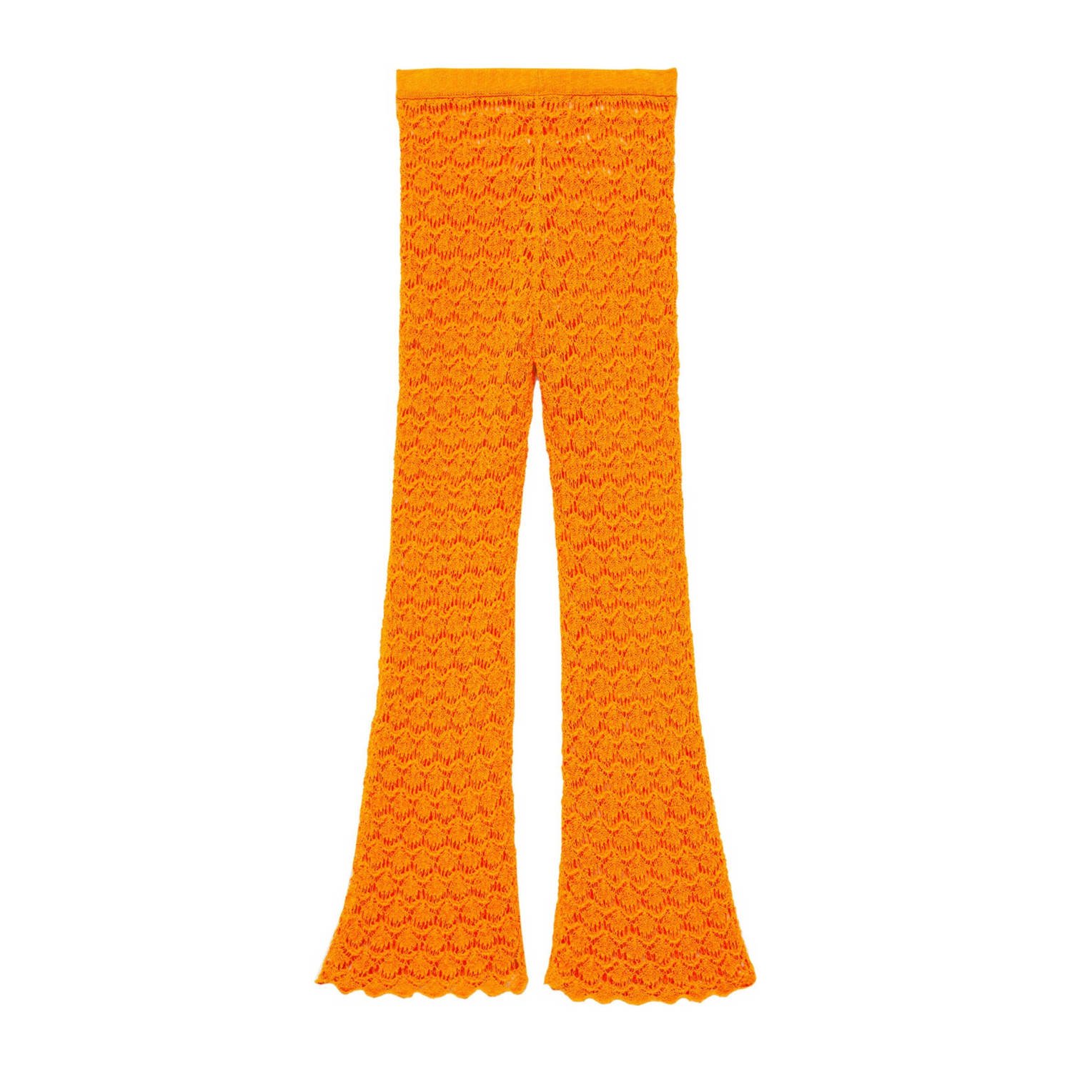 Mango strandbroek gehaakt oranje