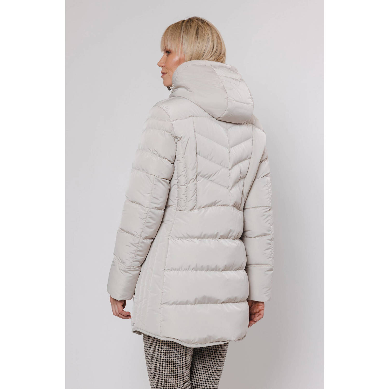 Rino & Pelle gewatteerde winterjas ecru