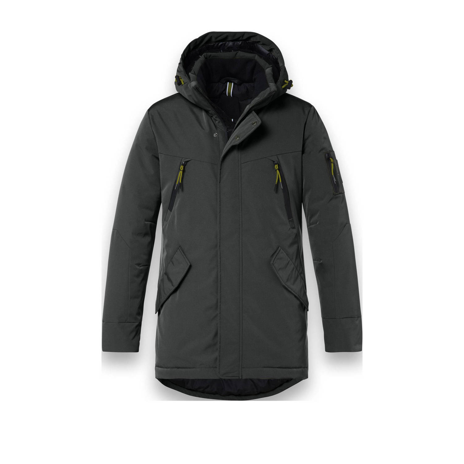 District softshell jas UNIT donkergroen