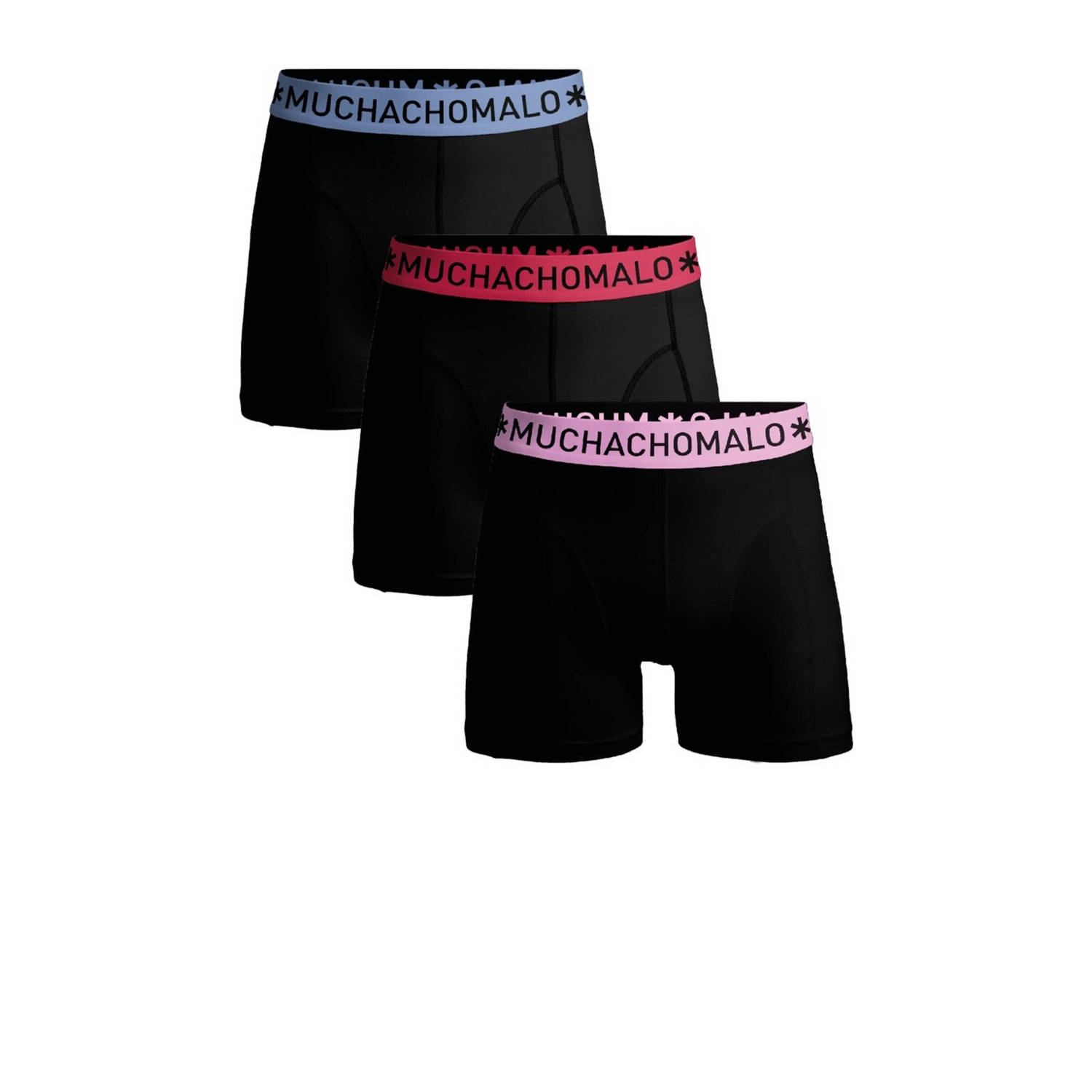 Muchachomalo boxershort- set van 3 zwart multicolor