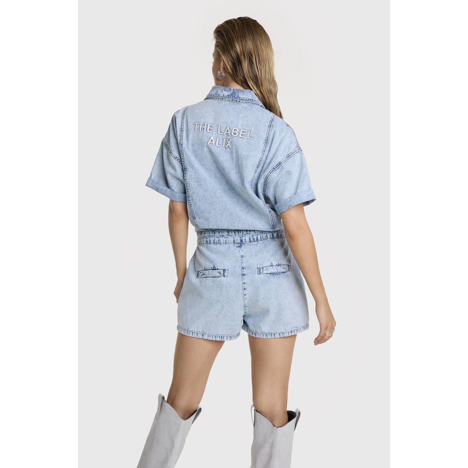 Alix the Label playsuit light blue denim