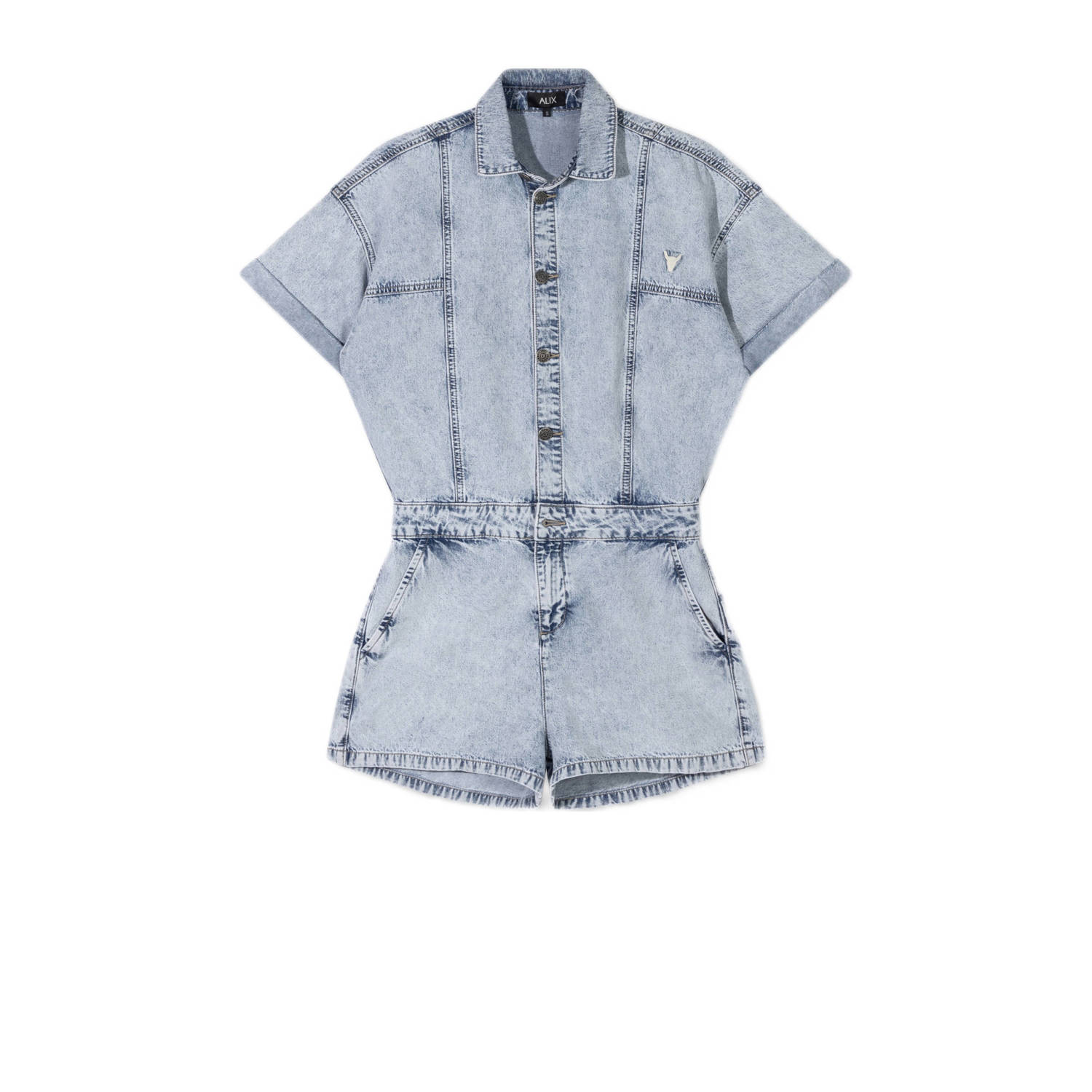 Alix The Label Denim playsuit met verstelbare bandjes Blue Dames