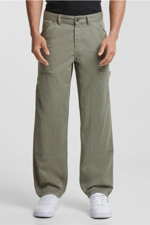 regular fit cargo broek kaki
