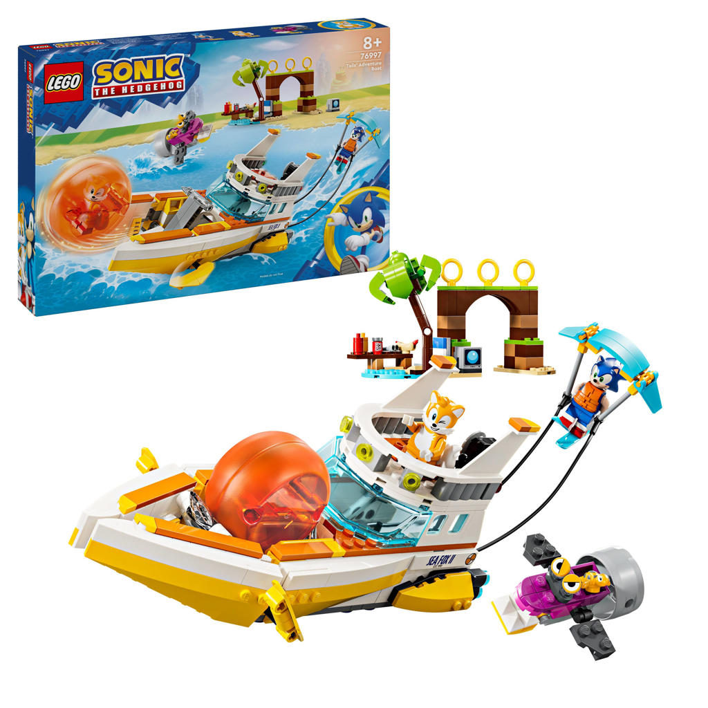 LEGO Sonic the Hedgehog Tails' avonturenboot, Boot Speelgoed voor Kinderen 76997