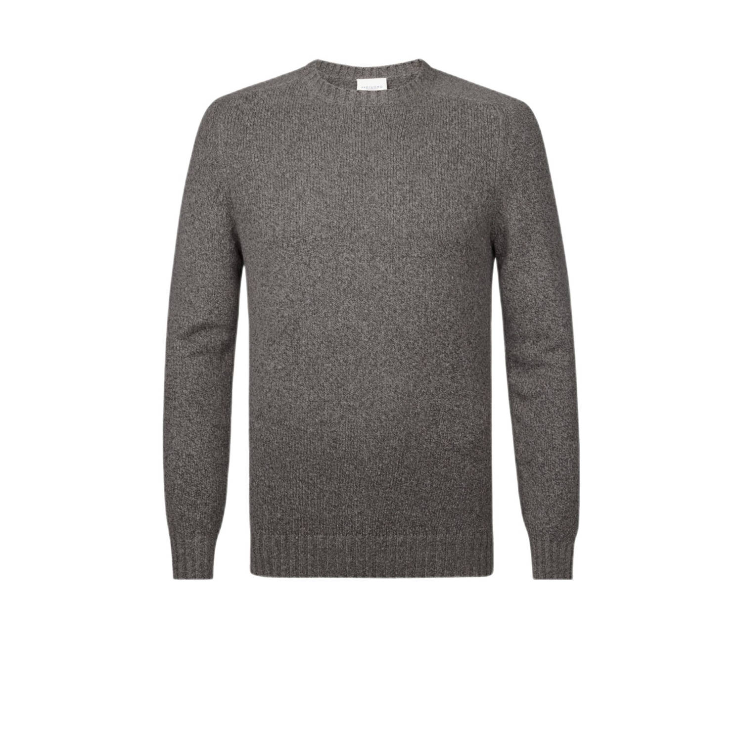 Profuomo Chunky Crewneck Wollen Trui Brown Heren
