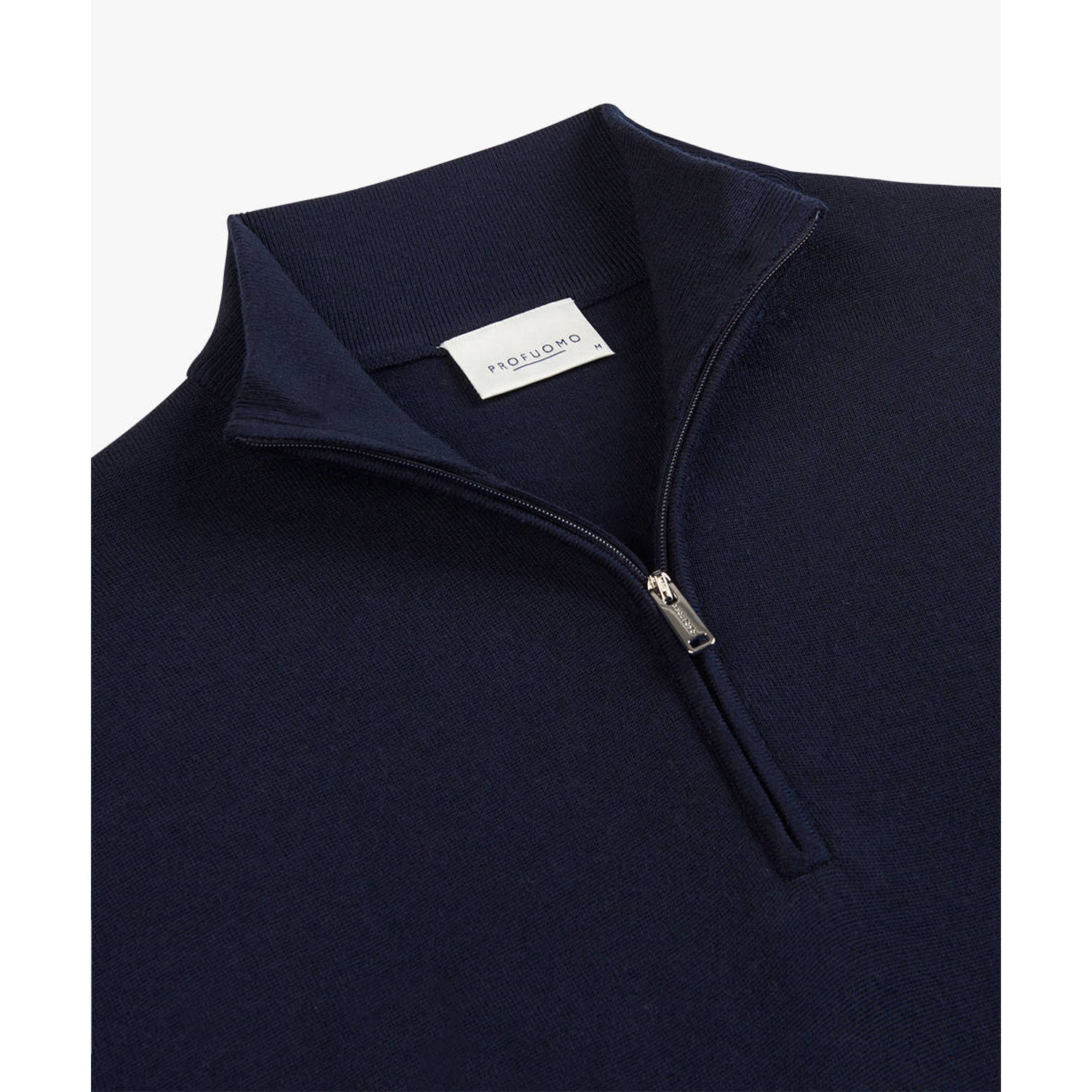 Profuomo wol gebreide trui donkerblauw