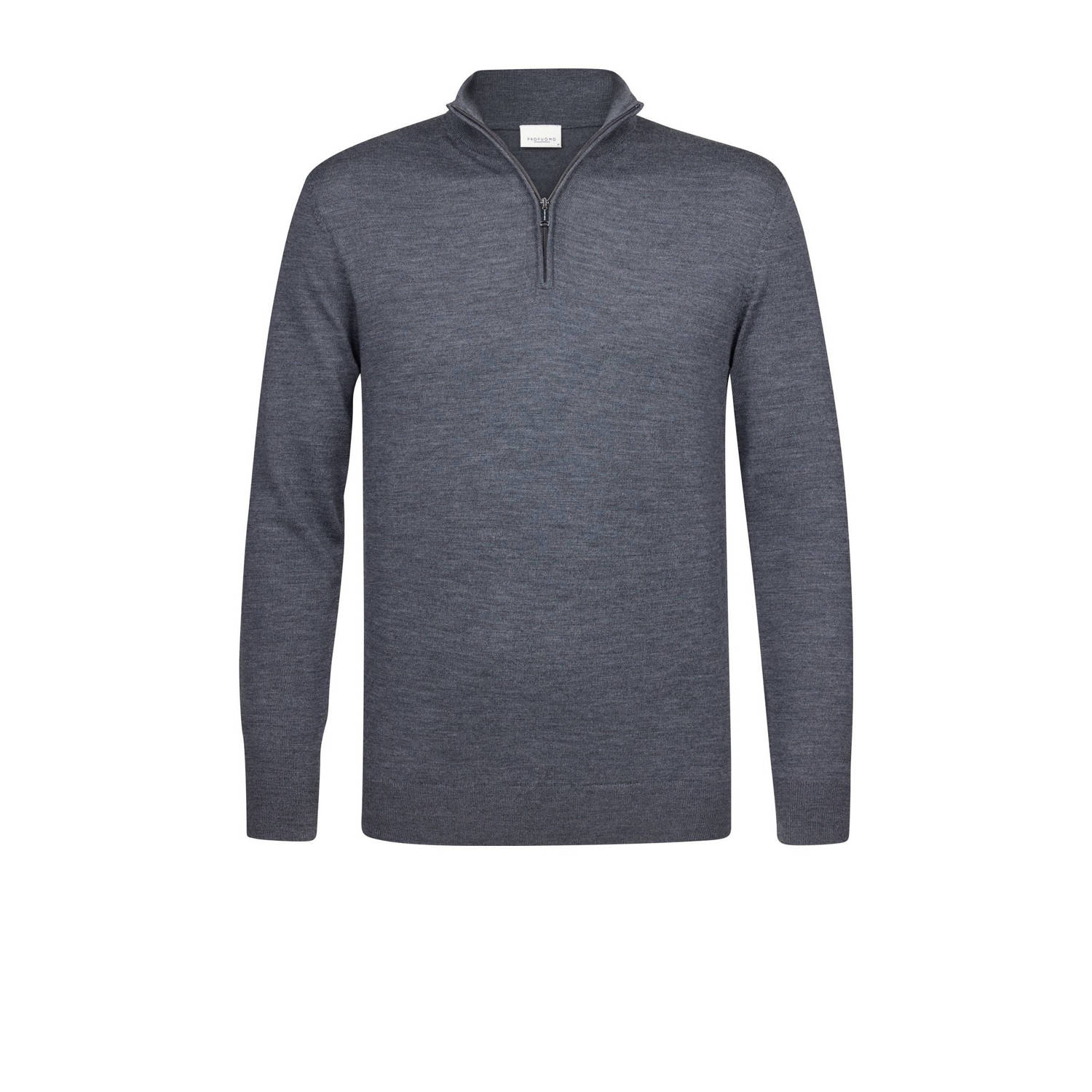 PROFUOMO Heren Truien & Vesten Pullover Half Zip Antraciet