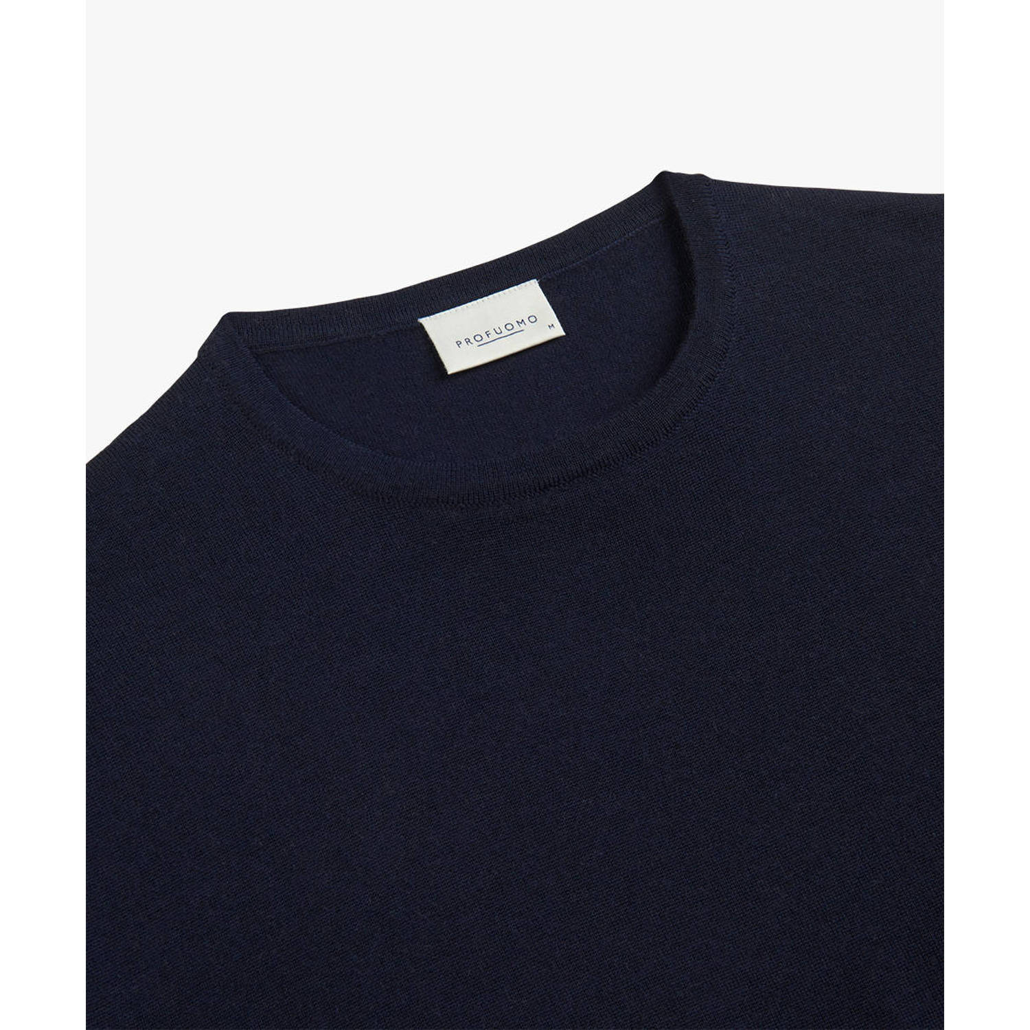 Profuomo wol gebreide trui donkerblauw